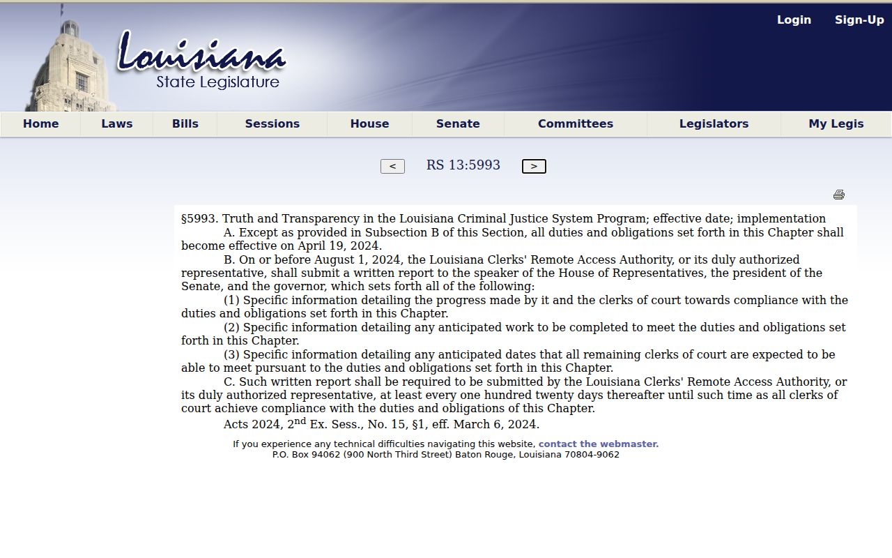 Bienville Parish criminal court docket Louisiana criminal justice transparency source